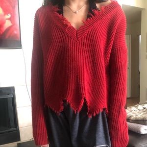 Red sweater size small